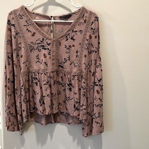 Mauve patterned blouse
